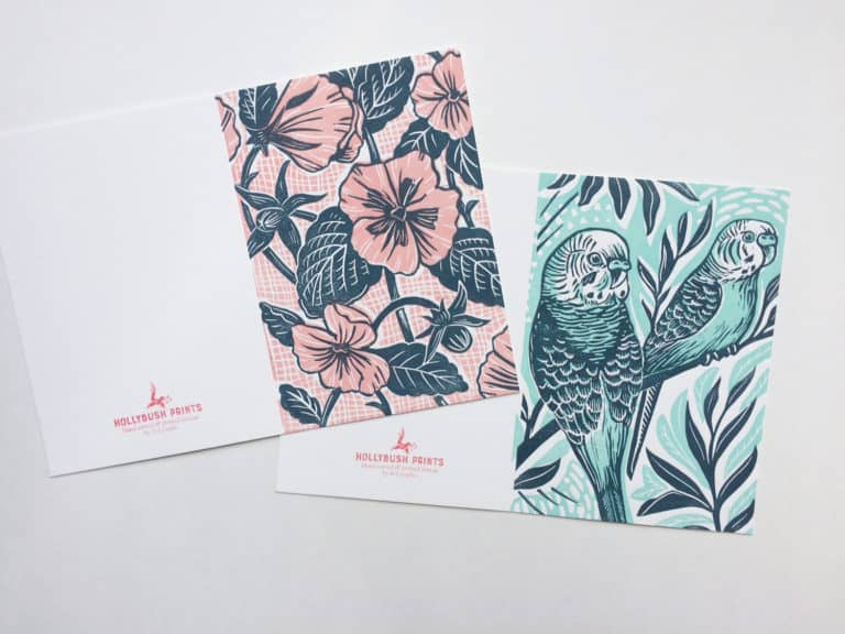 Hollybush Linocut Prints and cards